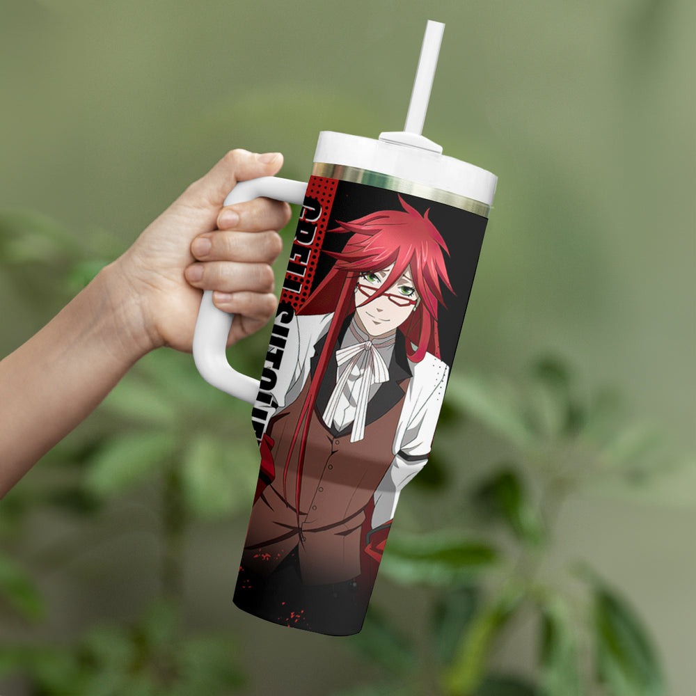 Grell Sutcliff Tumbler With Handle Black Butler TS04 Grell Sutcliff Tumbler With Handle Black Butler TS04