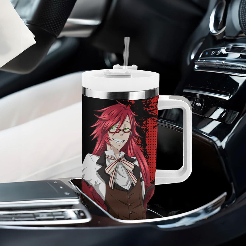 Grell Sutcliff Tumbler With Handle Black Butler TS04 Grell Sutcliff Tumbler With Handle Black Butler TS04