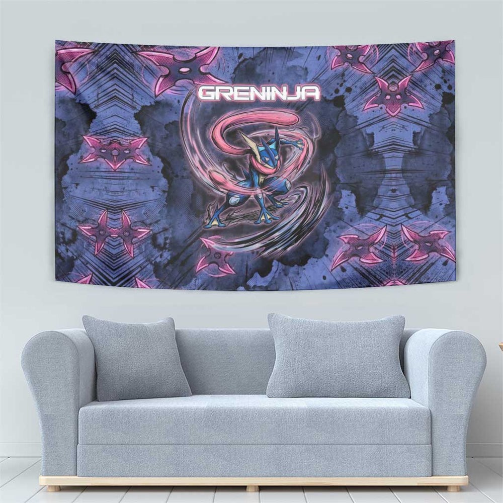 Greninja Ninja Star Tapestry Greninja in the Ninja Storm Realm TS04 Greninja Ninja Star Tapestry Greninja in the Ninja Storm Realm TS04