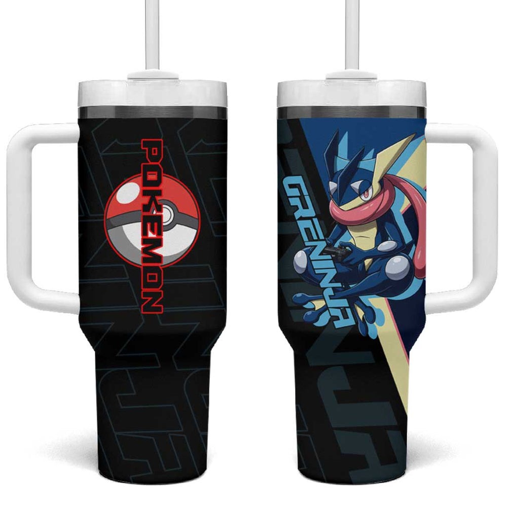 Greninja Poké Tumbler With Handle Sleek Retro Anime Style TS04 Greninja Poké Tumbler With Handle Sleek Retro Anime Style TS04