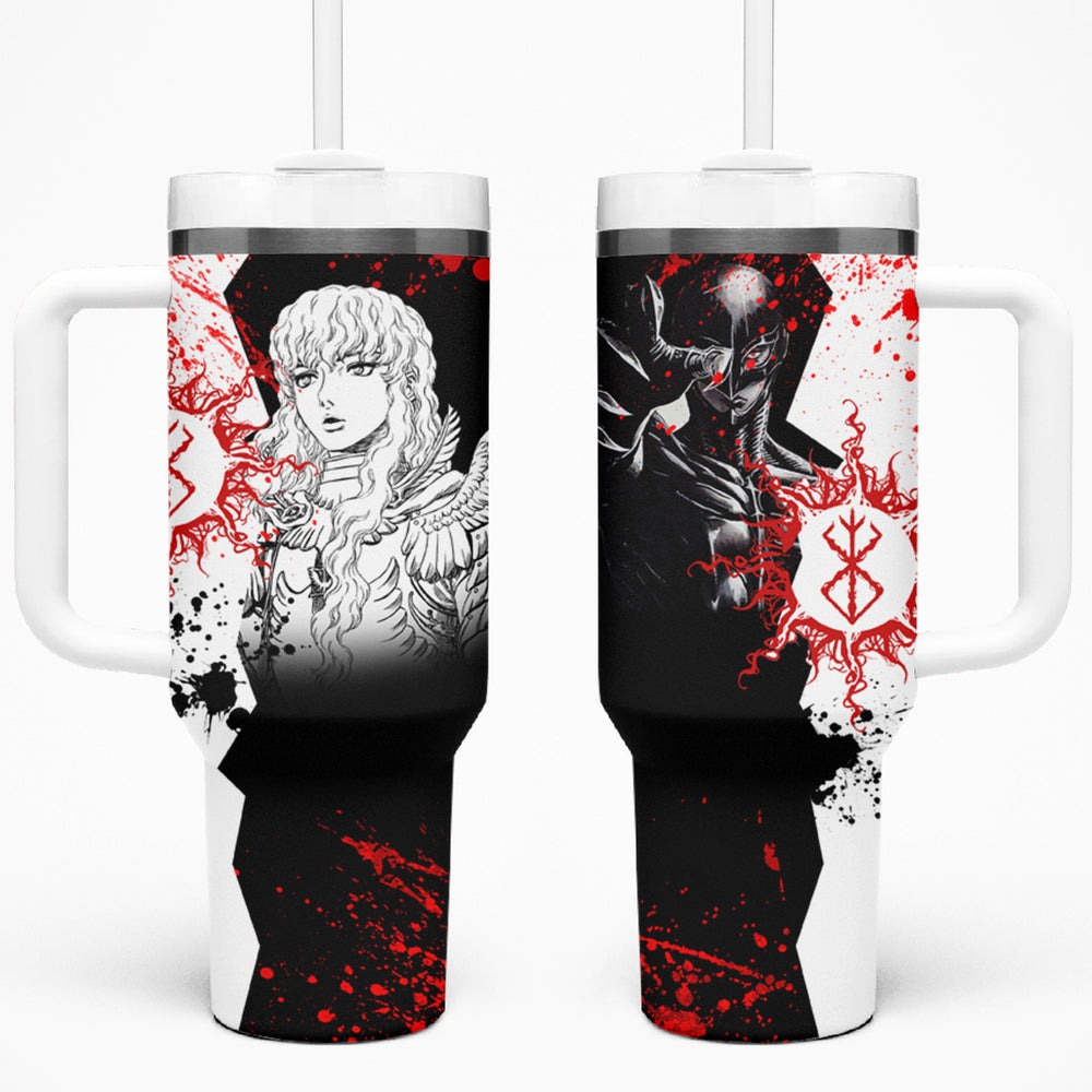 Griffith - Grunge Black And White Tumbler With Handle TS04 Griffith - Grunge Black And White Tumbler With Handle TS04