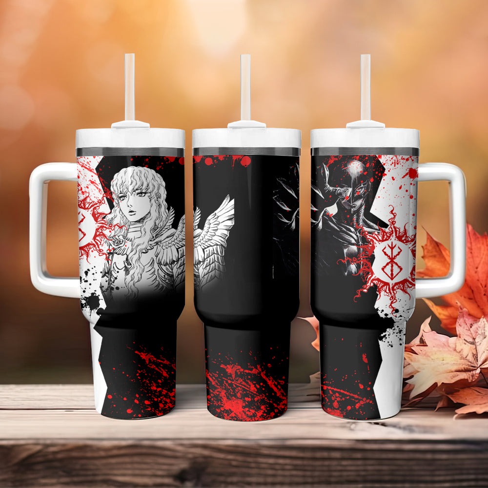Griffith - Grunge Black And White Tumbler With Handle TS04 Griffith - Grunge Black And White Tumbler With Handle TS04