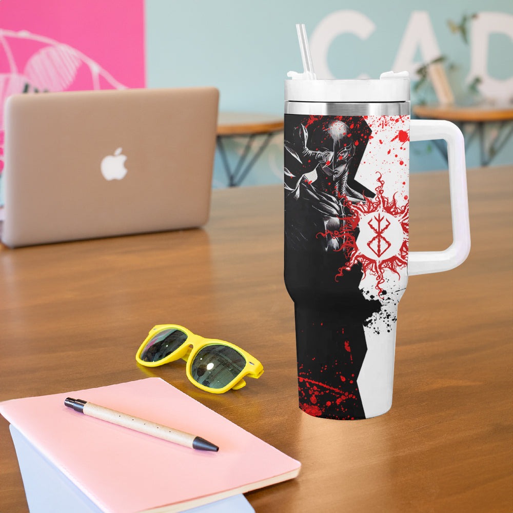 Griffith - Grunge Black And White Tumbler With Handle TS04 Griffith - Grunge Black And White Tumbler With Handle TS04