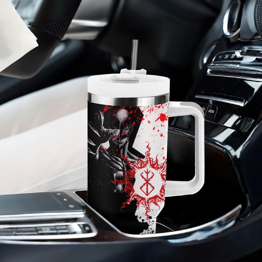 Griffith - Grunge Black And White Tumbler With Handle TS04 Griffith - Grunge Black And White Tumbler With Handle TS04