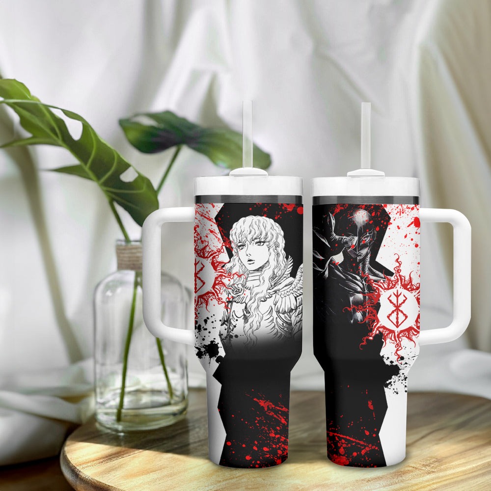 Griffith - Grunge Black And White Tumbler With Handle TS04 Griffith - Grunge Black And White Tumbler With Handle TS04
