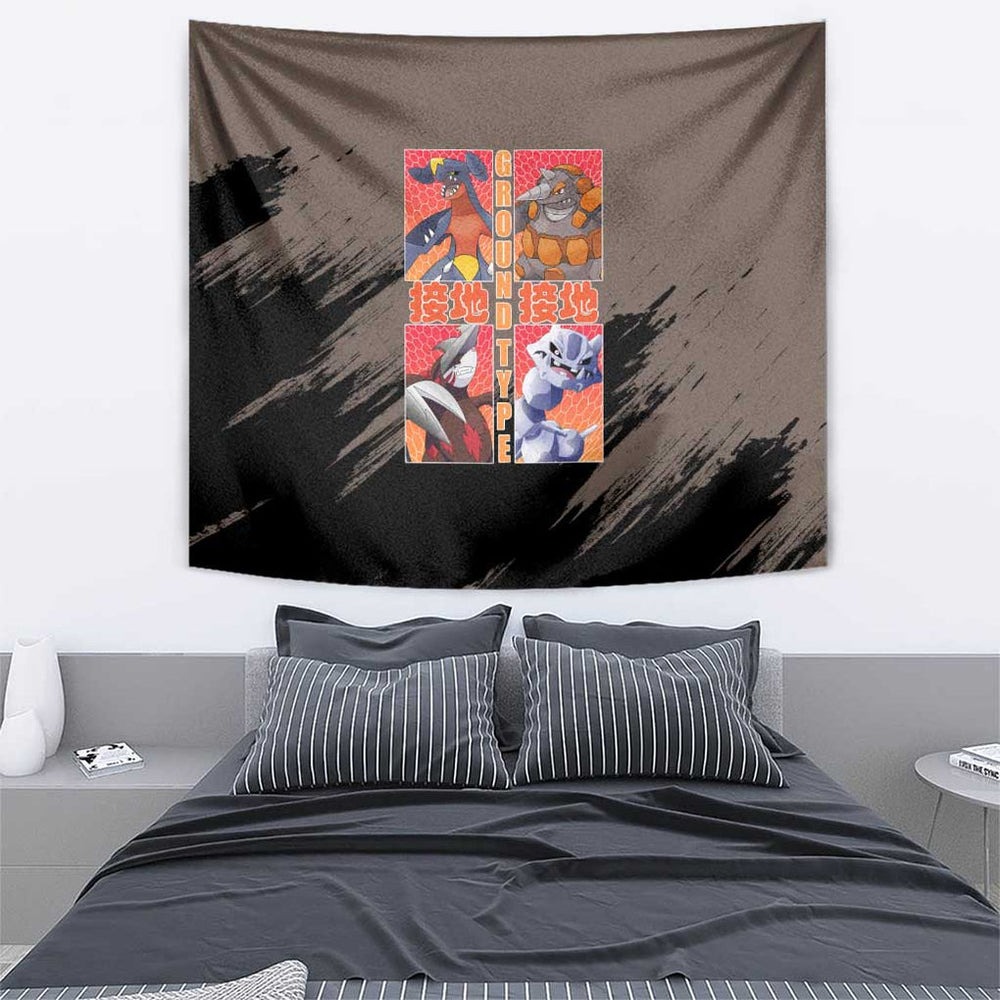 Ground Type Poke Tapestry Japan Anime Style TS04 Ground Type Poke Tapestry Japan Anime Style TS04