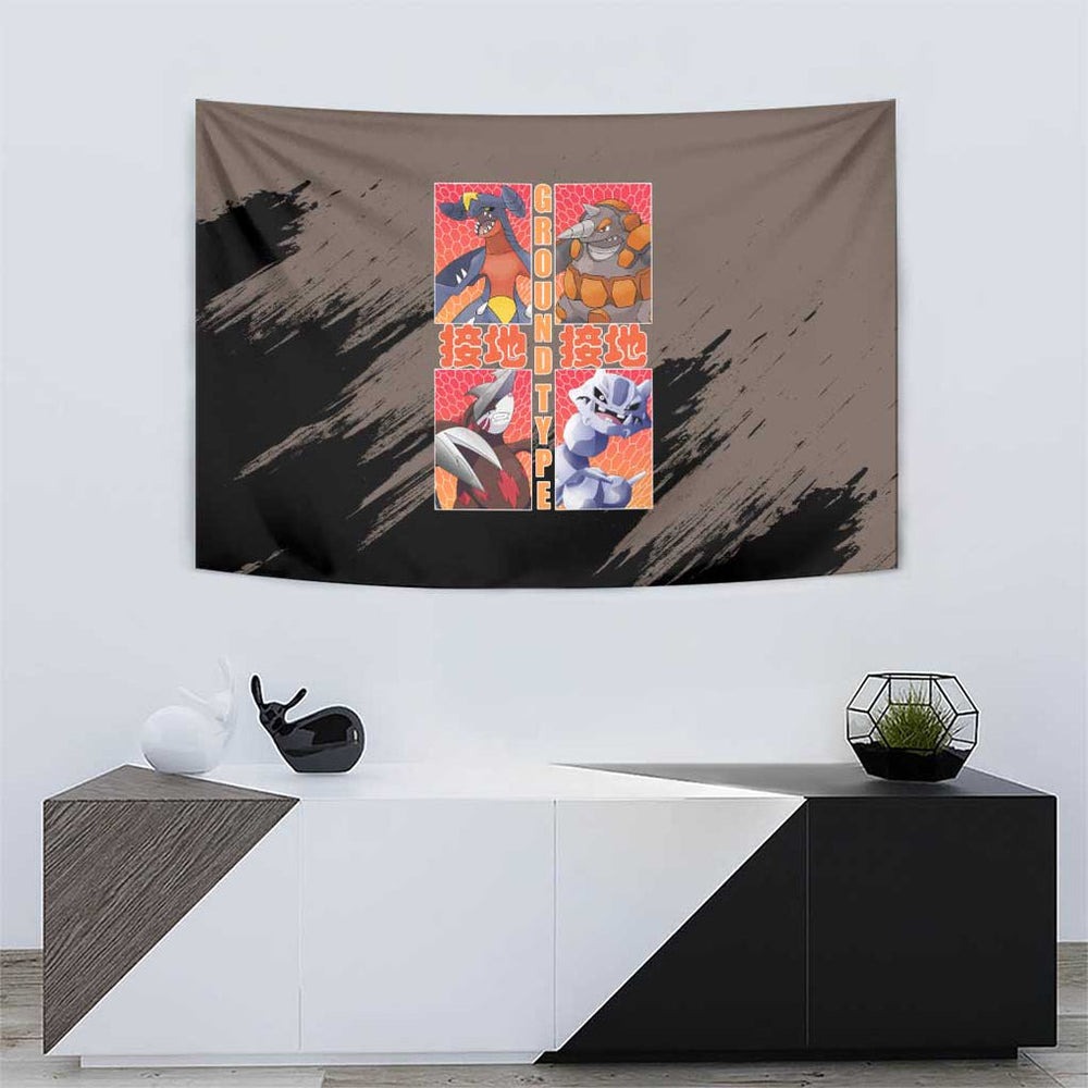 Ground Type Poke Tapestry Japan Anime Style TS04 Ground Type Poke Tapestry Japan Anime Style TS04