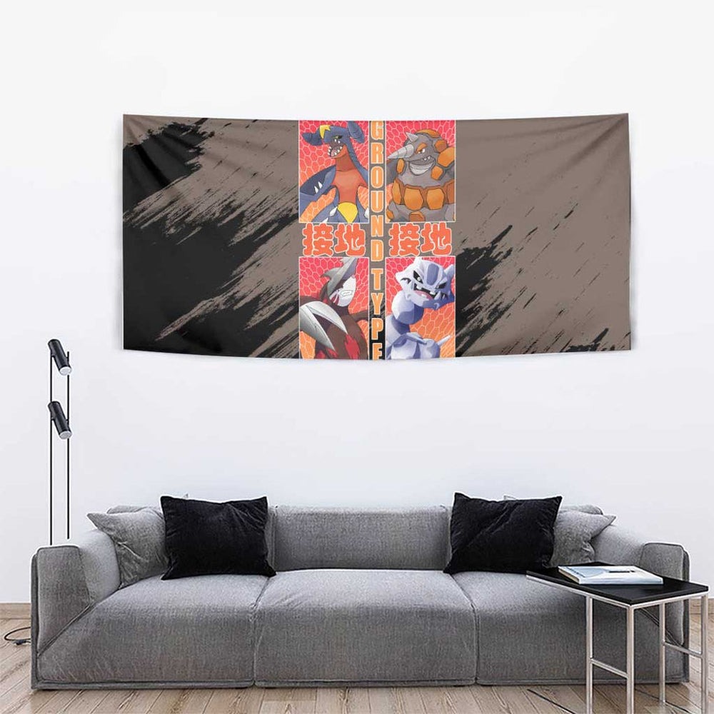 Ground Type Poke Tapestry Japan Anime Style TS04 Ground Type Poke Tapestry Japan Anime Style TS04