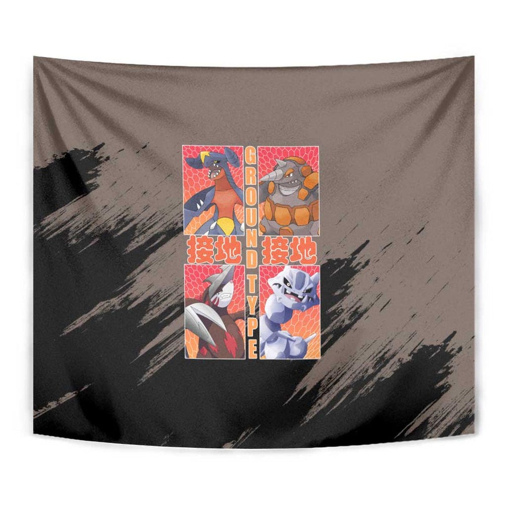 Ground Type Poke Tapestry Japan Anime Style TS04 Ground Type Poke Tapestry Japan Anime Style TS04