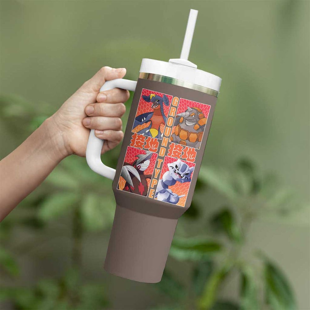 Ground Type Poke Tumbler With Handle Japan Anime Style TS04 Ground Type Poke Tumbler With Handle Japan Anime Style TS04