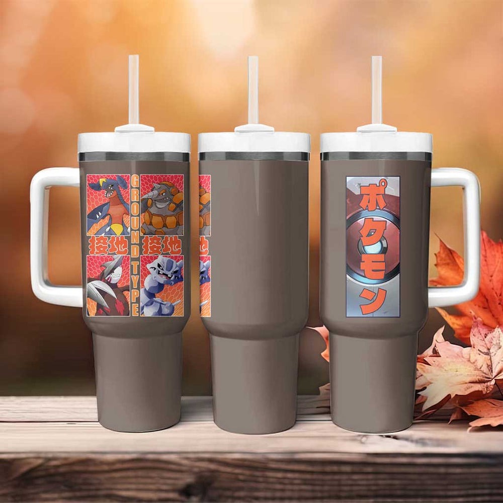Ground Type Poke Tumbler With Handle Japan Anime Style TS04 Ground Type Poke Tumbler With Handle Japan Anime Style TS04