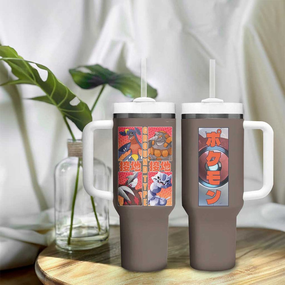 Ground Type Poke Tumbler With Handle Japan Anime Style TS04 Ground Type Poke Tumbler With Handle Japan Anime Style TS04