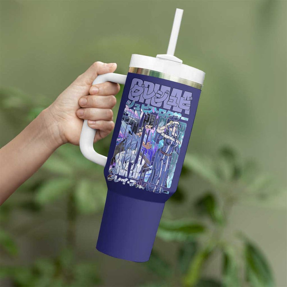 Gruvia Fairy Tail Tumbler With Handle Anime Style TS04 Gruvia Fairy Tail Tumbler With Handle Anime Style TS04