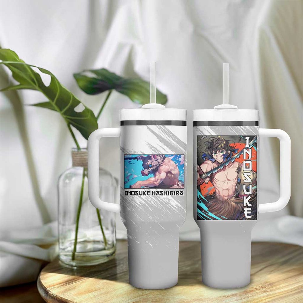 Hahibira Inosuke - Demon Slayer Tumbler With Handle Anime Style TS04 Hahibira Inosuke - Demon Slayer Tumbler With Handle Anime Style TS04