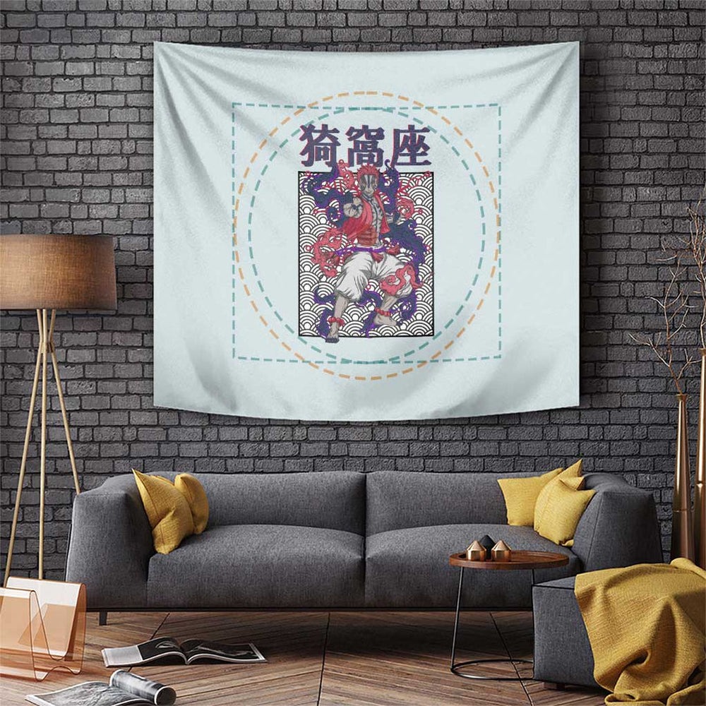 Hakuji - Akaza Demon Slayer Tapestry Anime Style TS04 Hakuji - Akaza Demon Slayer Tapestry Anime Style TS04