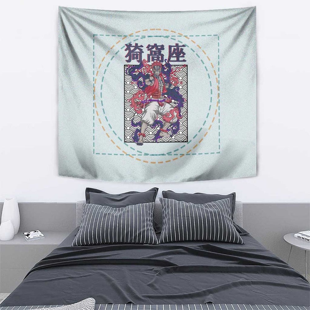 Hakuji - Akaza Demon Slayer Tapestry Anime Style TS04 Hakuji - Akaza Demon Slayer Tapestry Anime Style TS04