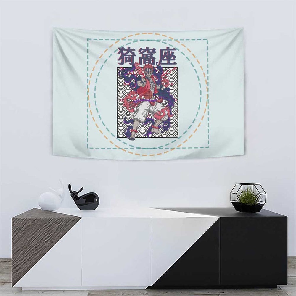 Hakuji - Akaza Demon Slayer Tapestry Anime Style TS04 Hakuji - Akaza Demon Slayer Tapestry Anime Style TS04