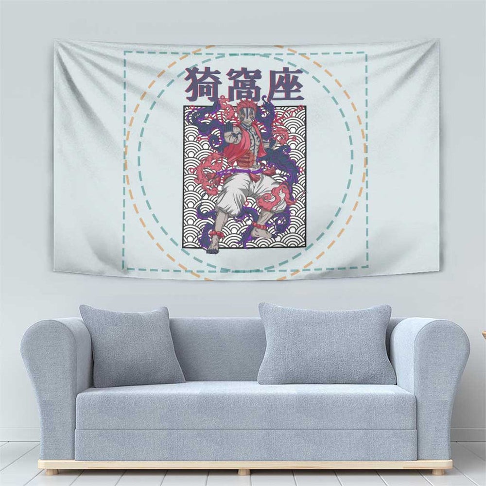 Hakuji - Akaza Demon Slayer Tapestry Anime Style TS04 Hakuji - Akaza Demon Slayer Tapestry Anime Style TS04