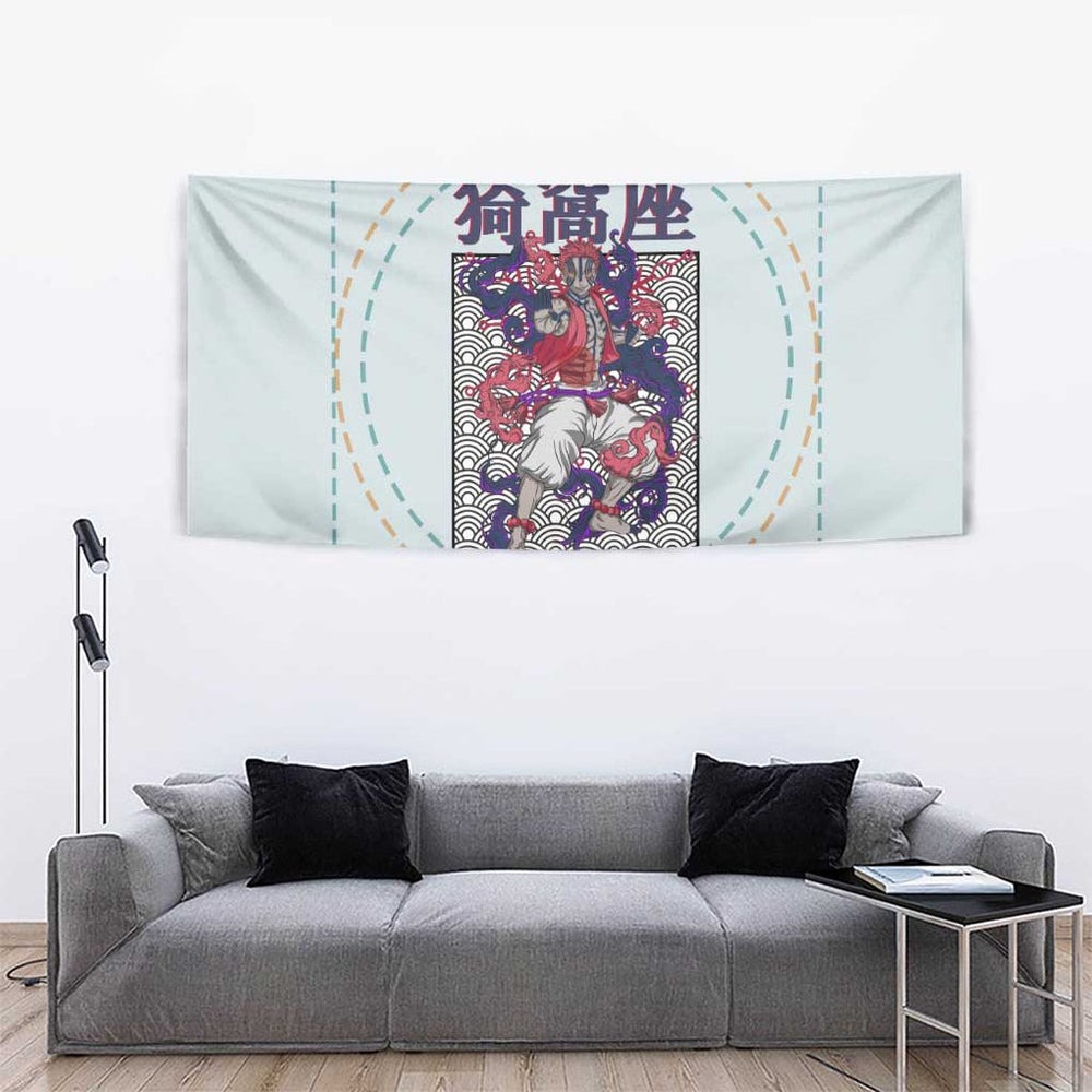 Hakuji - Akaza Demon Slayer Tapestry Anime Style TS04 Hakuji - Akaza Demon Slayer Tapestry Anime Style TS04