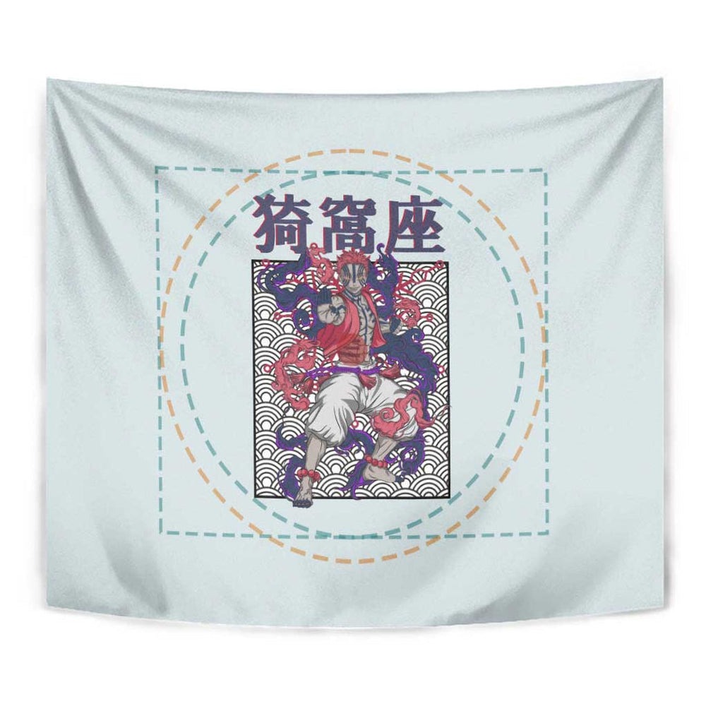 Hakuji - Akaza Demon Slayer Tapestry Anime Style TS04 Hakuji - Akaza Demon Slayer Tapestry Anime Style TS04