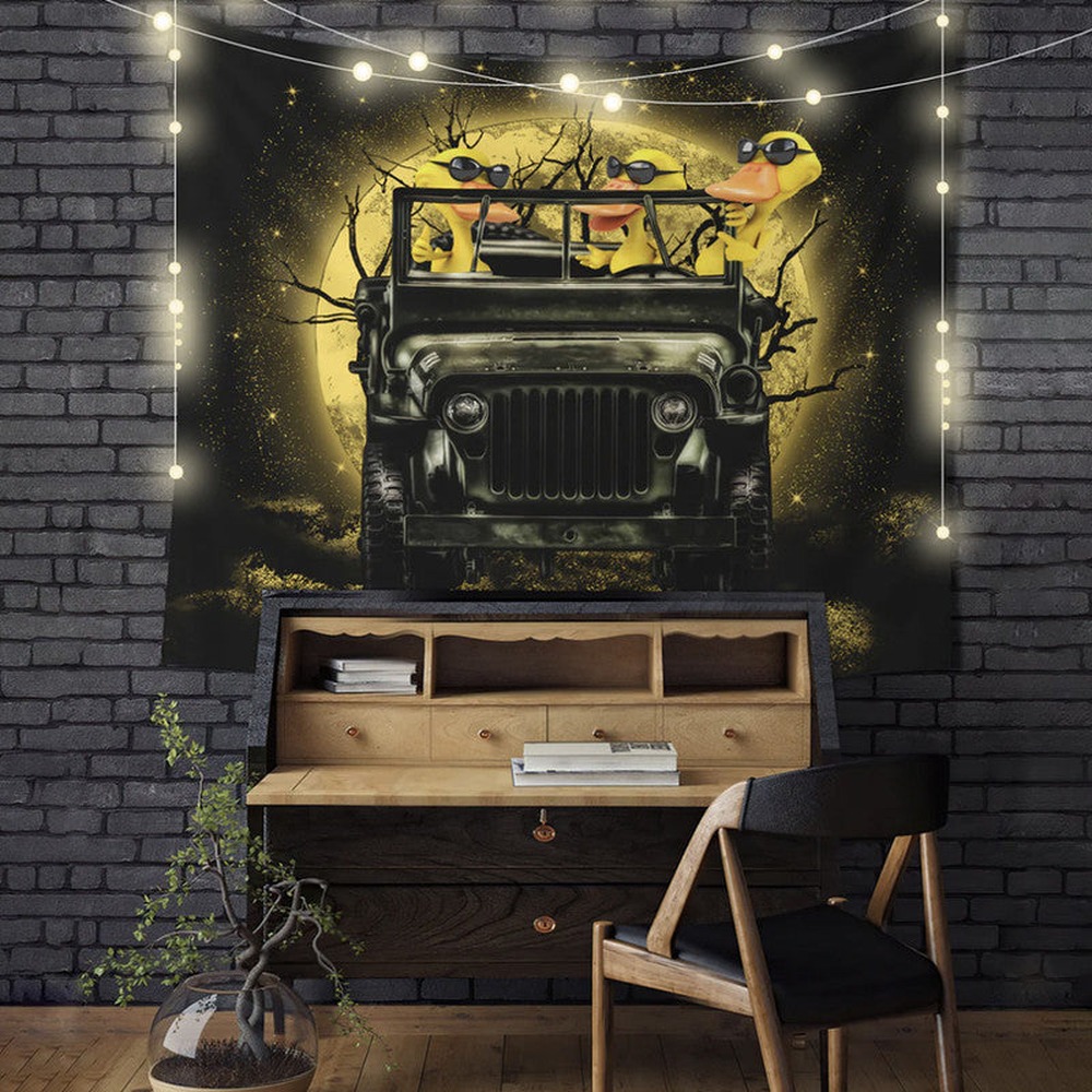 Halloween Duck Duck Jeep Tapestry Horror Moonlight LT8