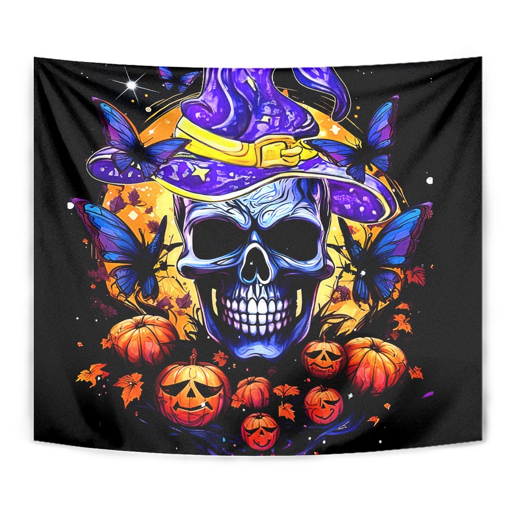 Halloween Skull Tapestry Please Excuse My Resting Witch Face DT01 Halloween Skull Tapestry Please Excuse My Resting Witch Face DT01