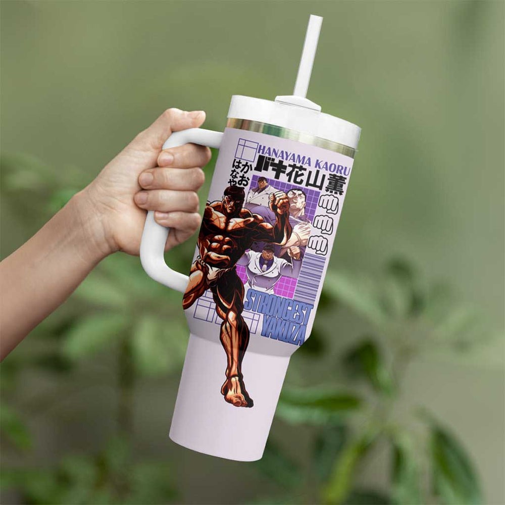 Hanayama Kaoru Baki Tumbler With Handle Japan Anime Style TS04