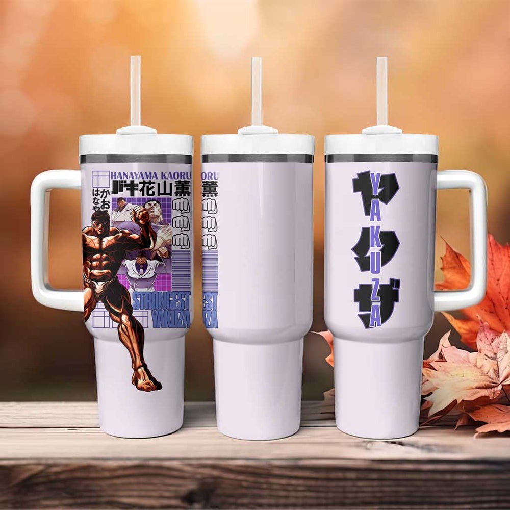 Hanayama Kaoru Baki Tumbler With Handle Japan Anime Style TS04