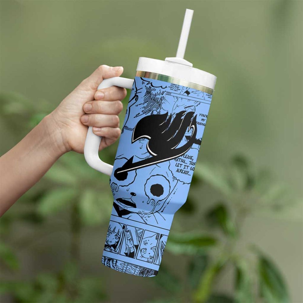 Happy - Fairy Tail Tumbler With Handle Anime Mix Manga Style TS04 Happy - Fairy Tail Tumbler With Handle Anime Mix Manga Style TS04