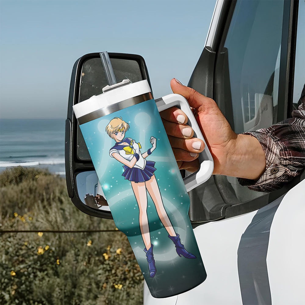 Haruka Tenoh Tumbler With Handle Sailor Uranus Sailor Moon Anime TS04