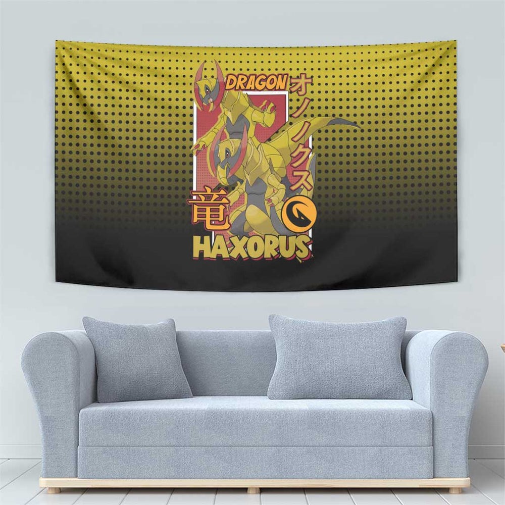 Haxorus from Poké Tapestry with Dragon Type Ability and Battle-Ready Pose Design TS04