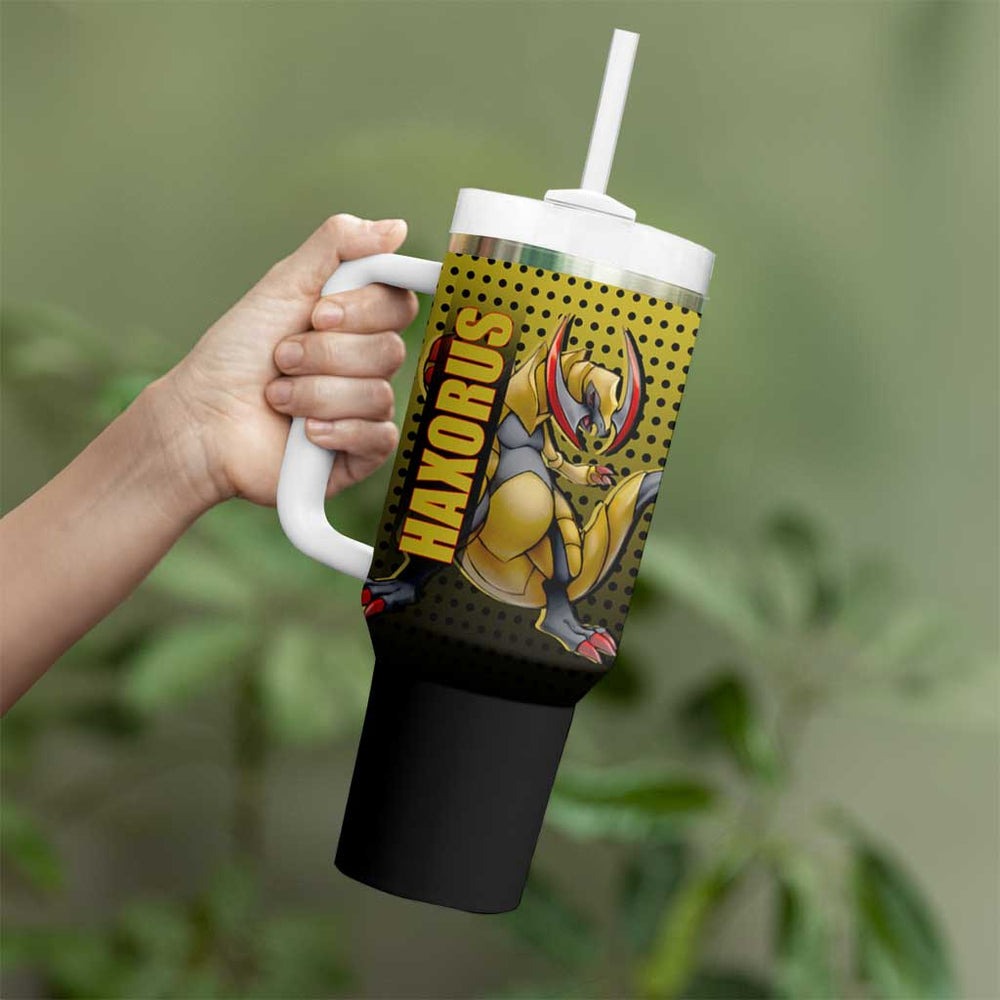 Haxorus from Poké Tumbler With Handle with Dragon Type Ability and Battle-Ready Pose Design TS04