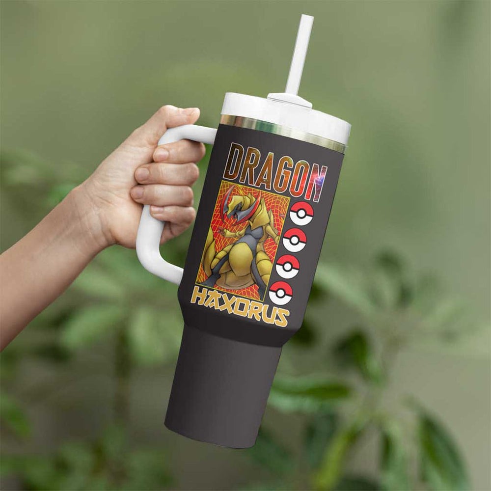 Haxorus Poke Tumbler With Handle Anime Style TS04 Haxorus Poke Tumbler With Handle Anime Style TS04