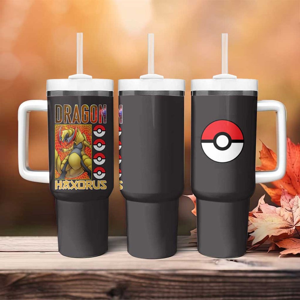 Haxorus Poke Tumbler With Handle Anime Style TS04 Haxorus Poke Tumbler With Handle Anime Style TS04