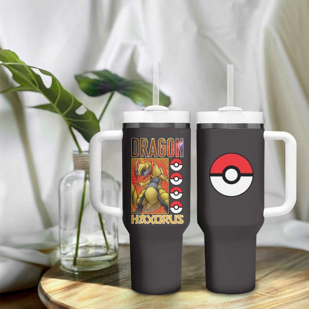 Haxorus Poke Tumbler With Handle Anime Style TS04 Haxorus Poke Tumbler With Handle Anime Style TS04