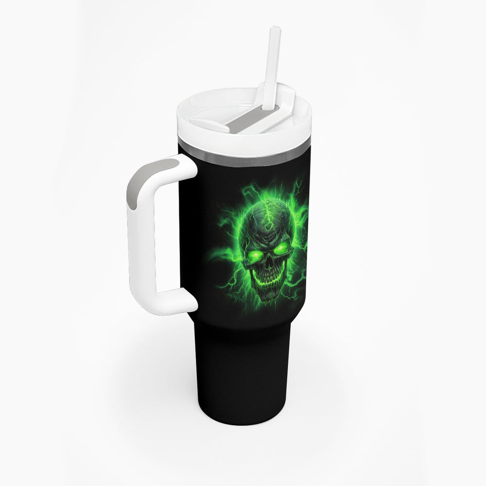 Heaven Don't Want Me Mad Skull Tumbler With Handle TS04 Heaven Don't Want Me Mad Skull Tumbler With Handle TS04