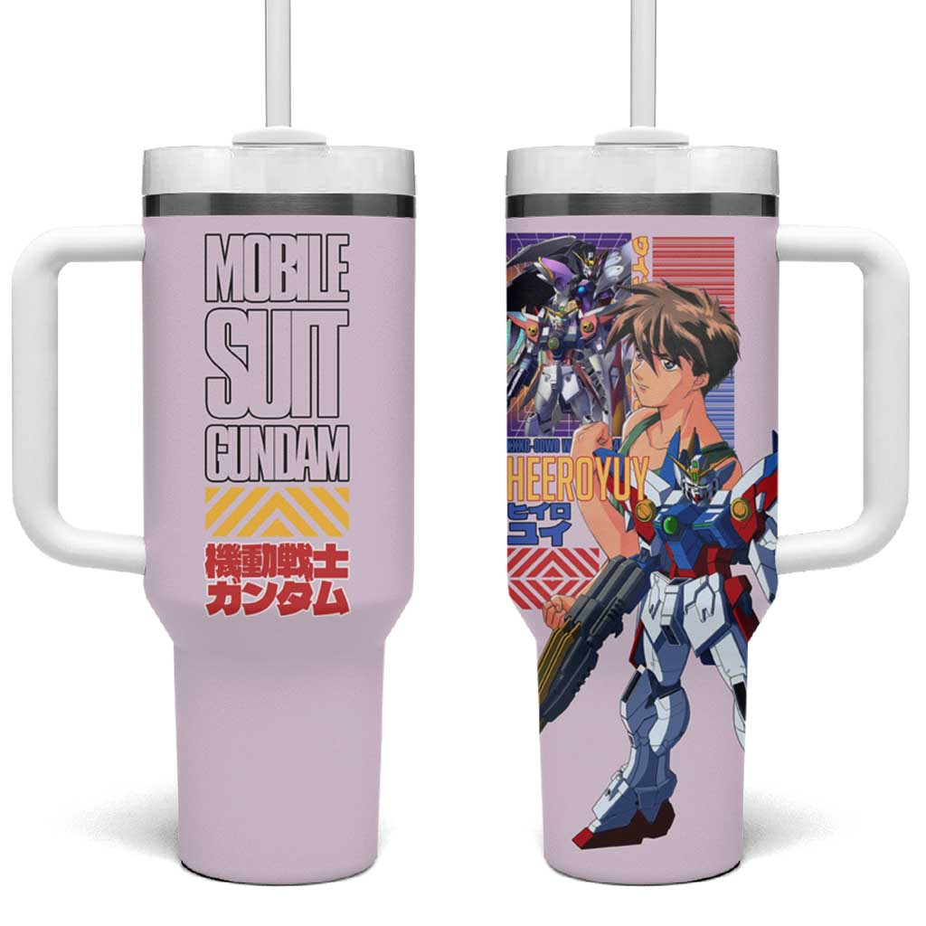 Heero Yuya x Wing Zero Gundam Wing Endless Waltz Tumbler With Handle Anime Style TS04