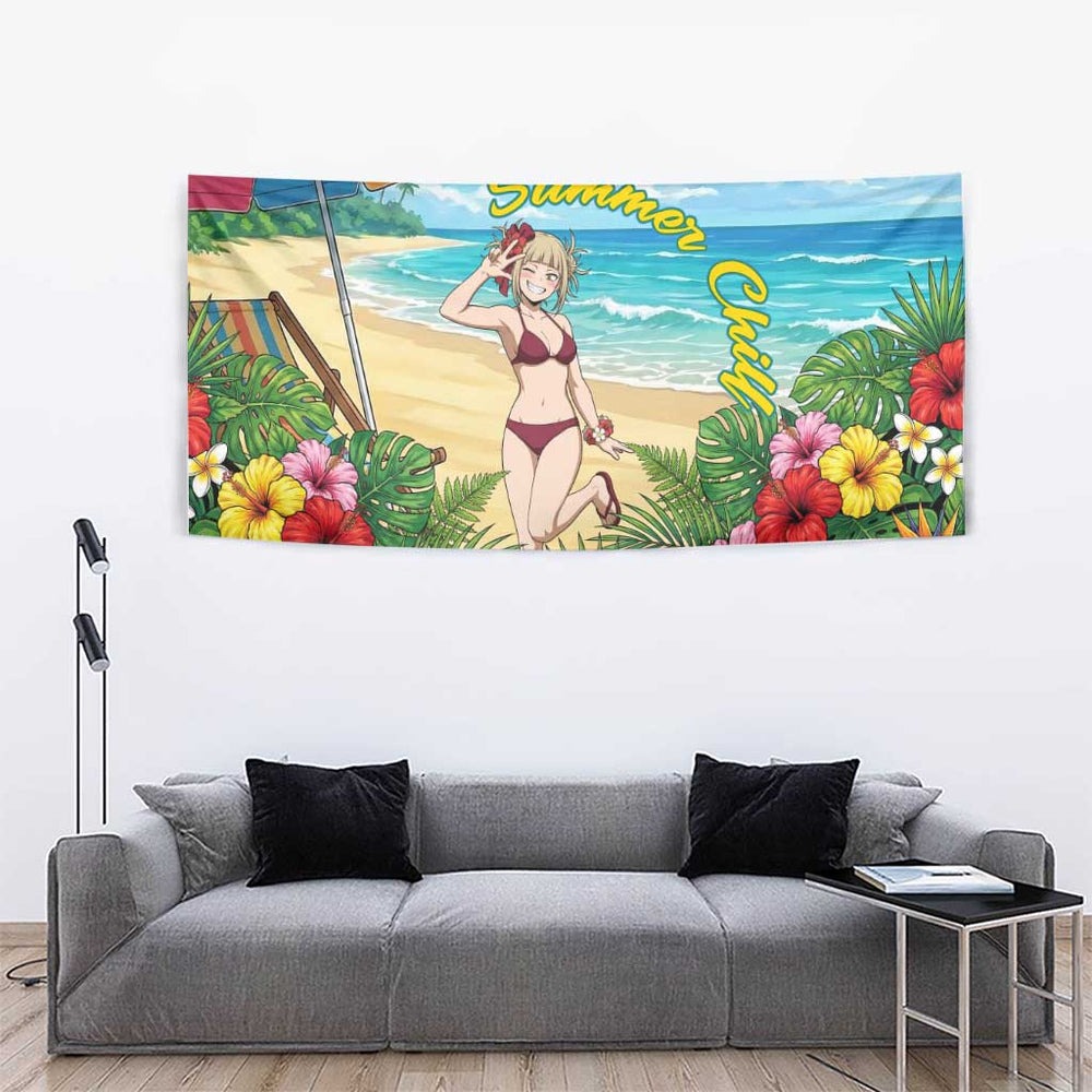 Himiko Toga Summer Chill Tumbler With Handle Tropical Anime Paradise Art TS04 Himiko Toga Summer Chill Tumbler With Handle Tropical Anime Paradise Art TS04