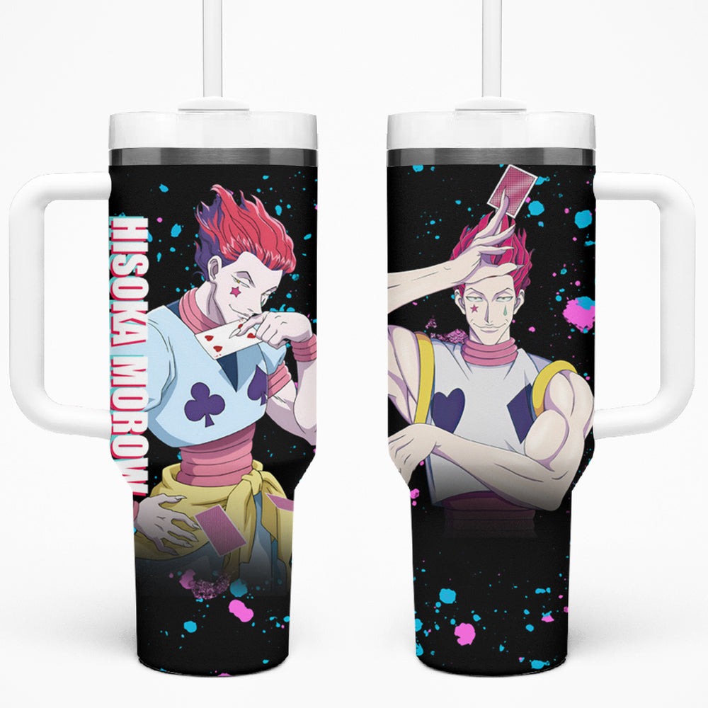 Hisoka Morow Tumbler With Handle Hunter X Hunter TS04 Hisoka Morow Tumbler With Handle Hunter X Hunter TS04