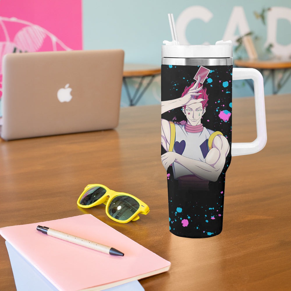 Hisoka Morow Tumbler With Handle Hunter X Hunter TS04 Hisoka Morow Tumbler With Handle Hunter X Hunter TS04