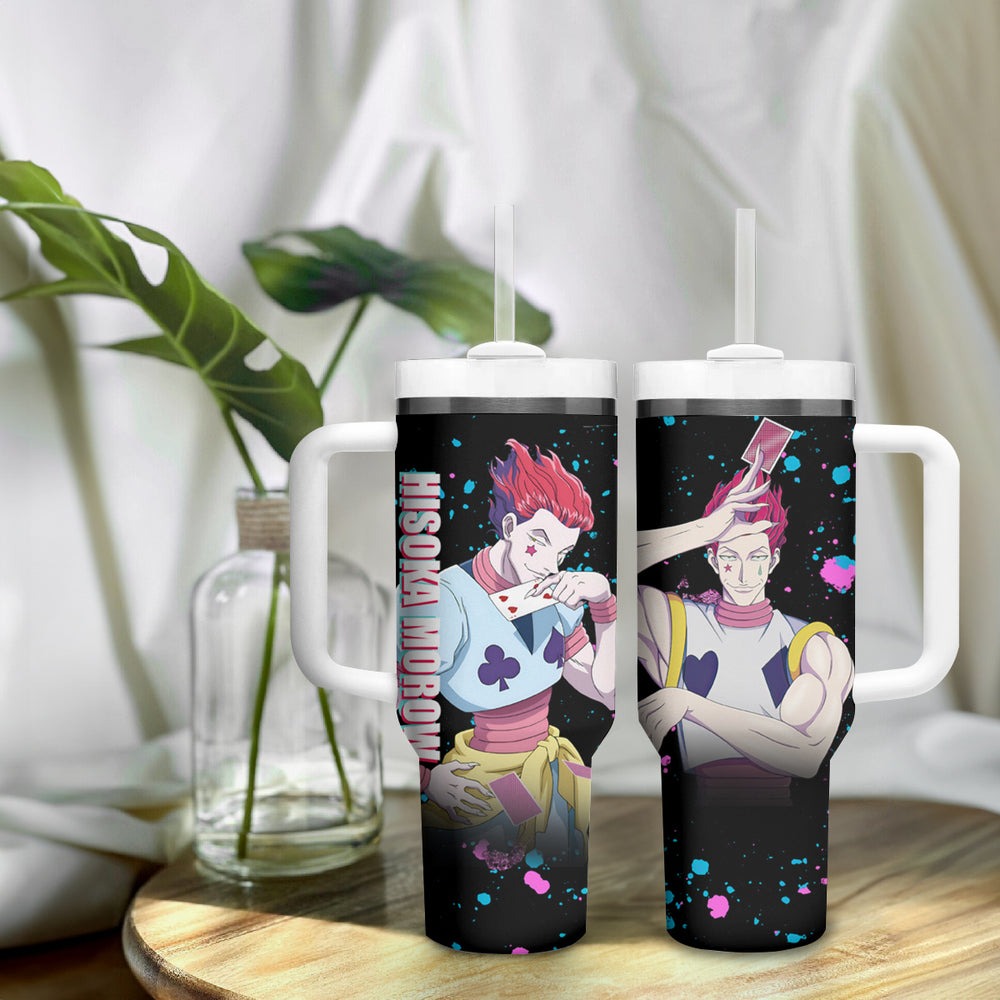 Hisoka Morow Tumbler With Handle Hunter X Hunter TS04 Hisoka Morow Tumbler With Handle Hunter X Hunter TS04