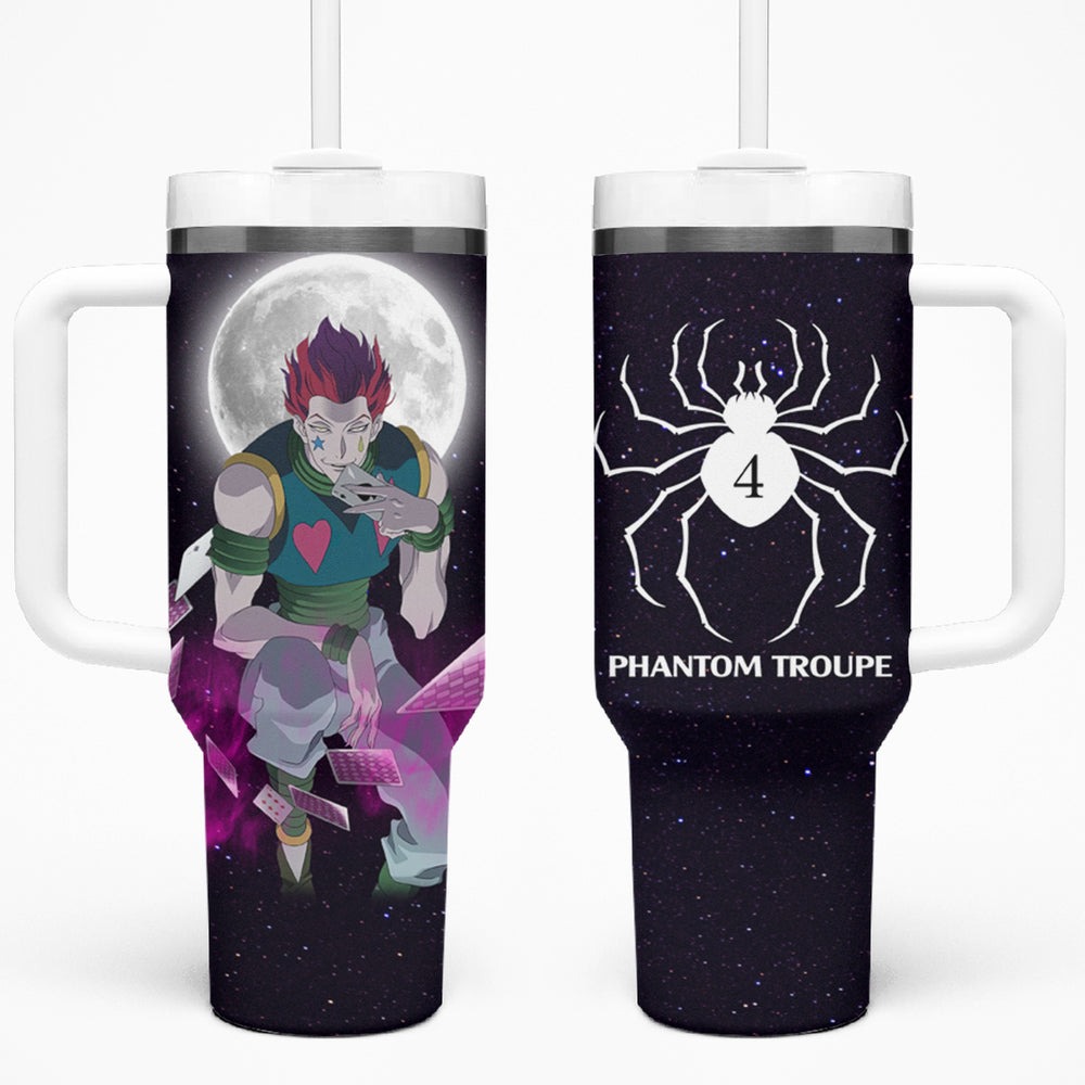 Hisoka Phantom Troupe - Anime Tumbler With Handle TS04 Hisoka Phantom Troupe - Anime Tumbler With Handle TS04