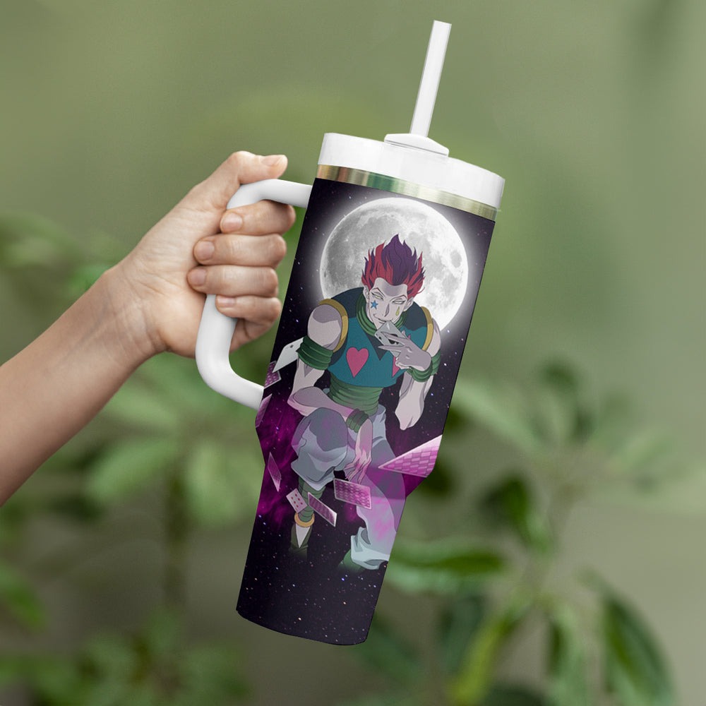 Hisoka Phantom Troupe - Anime Tumbler With Handle TS04 Hisoka Phantom Troupe - Anime Tumbler With Handle TS04