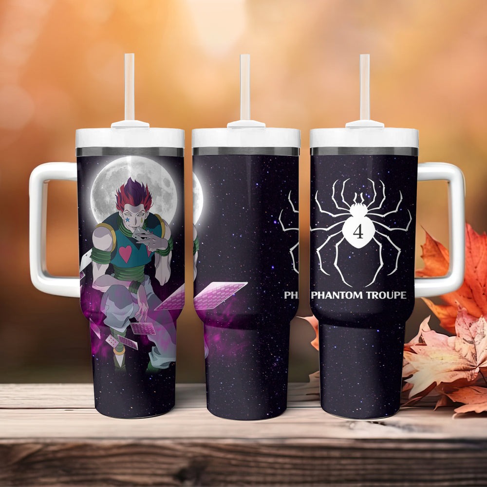 Hisoka Phantom Troupe - Anime Tumbler With Handle TS04 Hisoka Phantom Troupe - Anime Tumbler With Handle TS04
