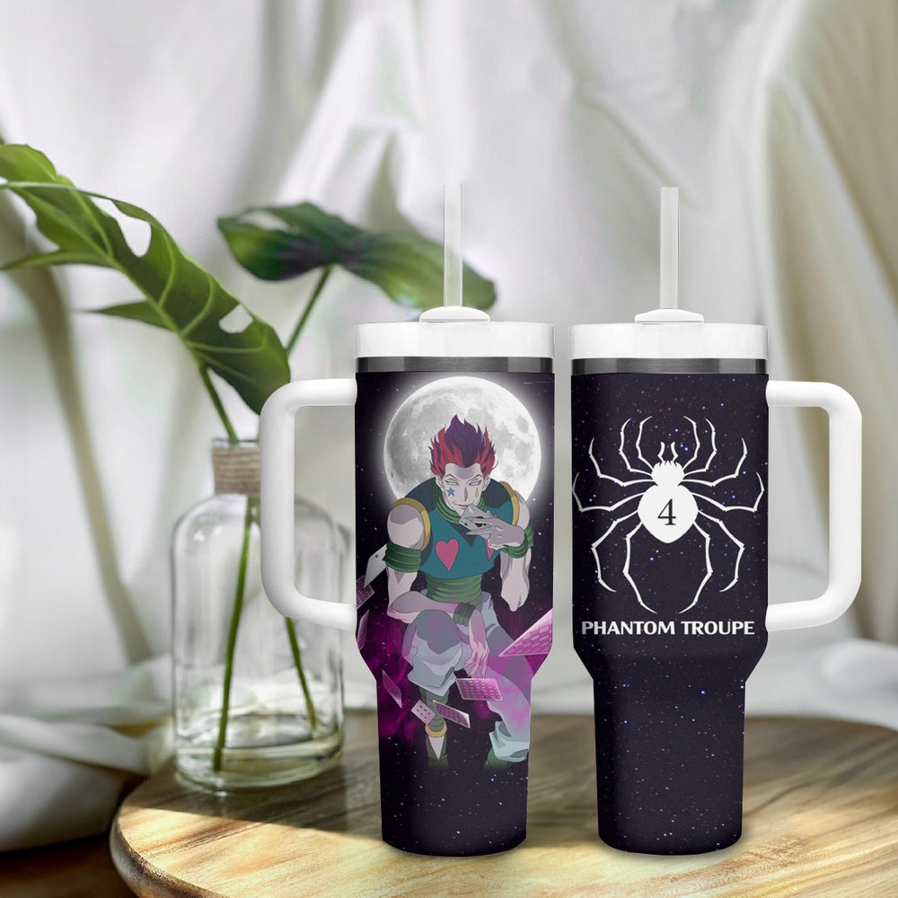 Hisoka Phantom Troupe - Anime Tumbler With Handle TS04 Hisoka Phantom Troupe - Anime Tumbler With Handle TS04