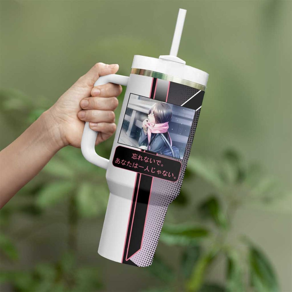 Hiyori Iki Tumbler With Handle Soft Sentimental Anime Style TS04