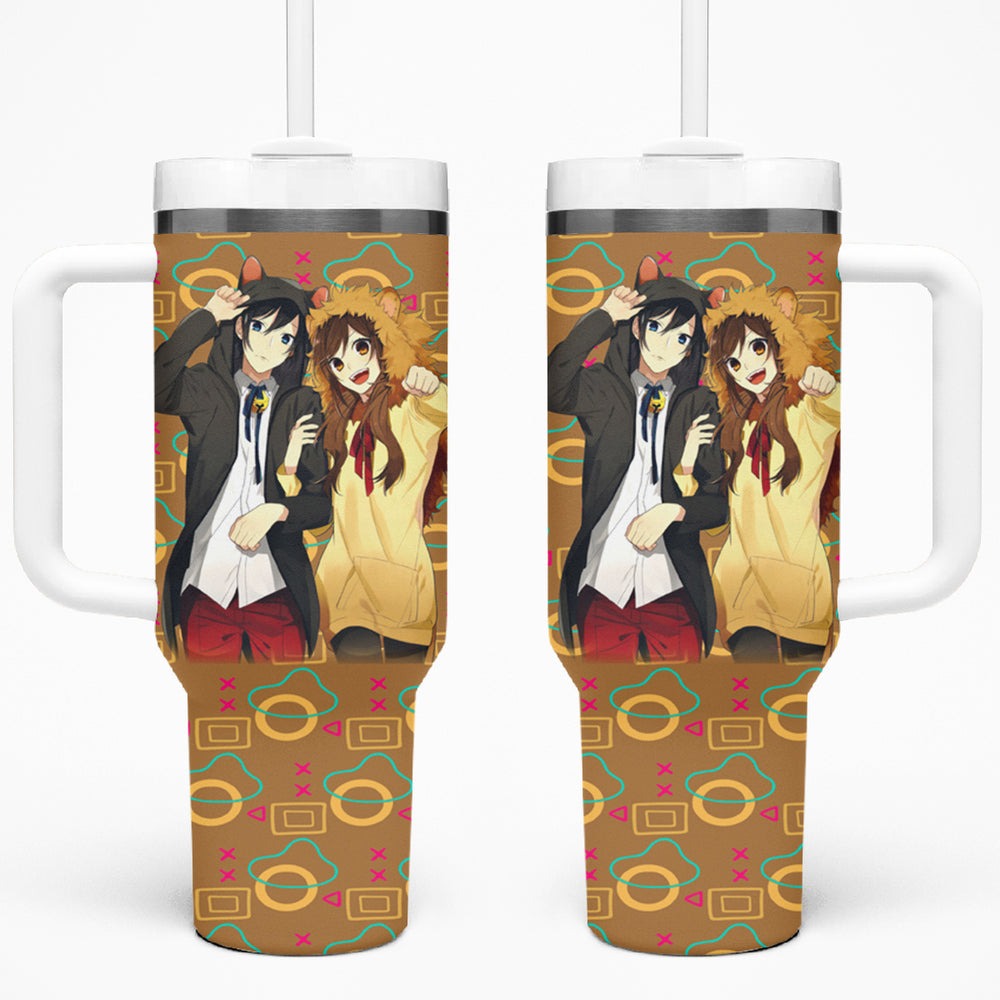 Horimiya Miyamura and Hori Tumbler With Handle Horimiya TS04 Horimiya Miyamura and Hori Tumbler With Handle Horimiya TS04
