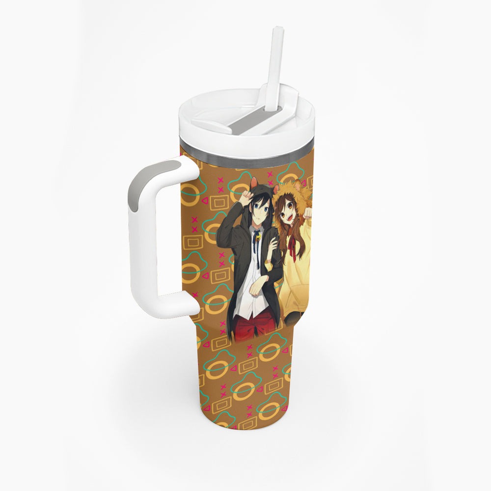 Horimiya Miyamura and Hori Tumbler With Handle Horimiya TS04 Horimiya Miyamura and Hori Tumbler With Handle Horimiya TS04