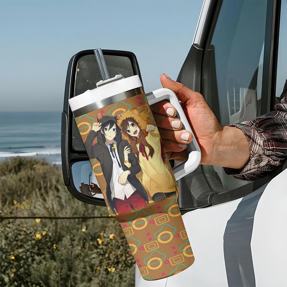 Horimiya Miyamura and Hori Tumbler With Handle Horimiya TS04 Horimiya Miyamura and Hori Tumbler With Handle Horimiya TS04