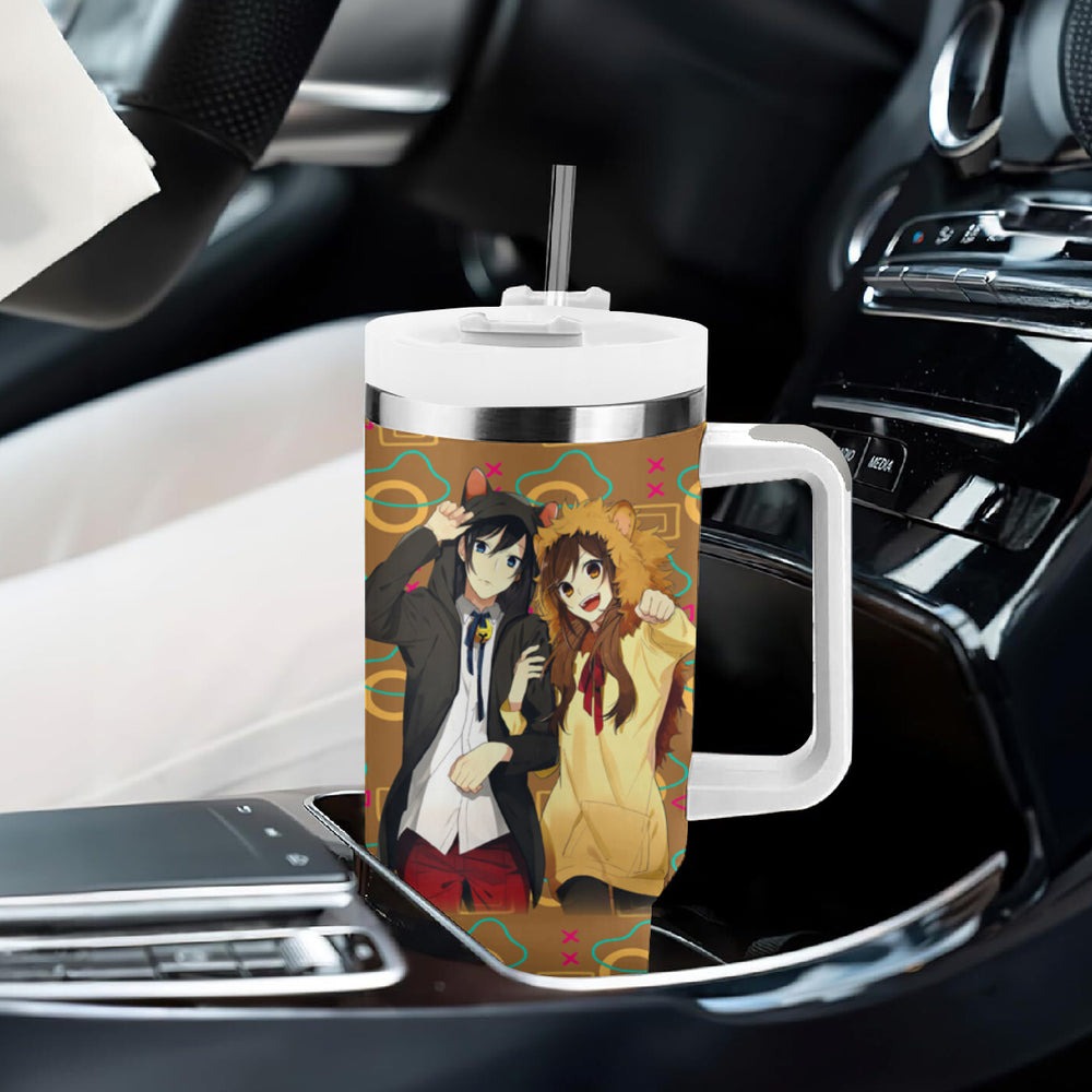 Horimiya Miyamura and Hori Tumbler With Handle Horimiya TS04 Horimiya Miyamura and Hori Tumbler With Handle Horimiya TS04